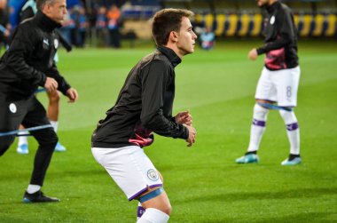KHARKIV, UKRAINE - September 18, 2019: Riyad Mahrez player during the UEFA Champions League match between Shakhtar Donetsk vs Manchester City (England), Ukraine