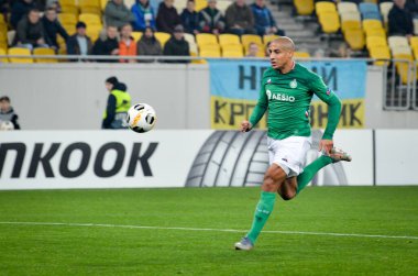 LVIV, UKRAINE - November 07, 2019: Wahbi Khazri player during the UEFA Europa League match between Alexandria (Ukraine) vs AS Saint Etienne (France), Ukraine