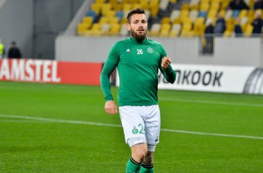 LVIV, UKRAINE - November 07, 2019: Mathieu Debuchy player during the UEFA Europa League match between Alexandria (Ukraine) vs AS Saint Etienne (France), Ukraine