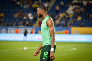 DNIPRO, UKRAINE - September 10, 2019: Semi Ajayi player during the friendly match between national team Ukraine against Nigeria national team, Ukraine
