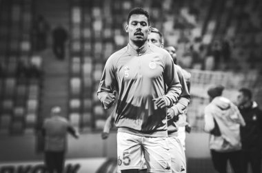 LVIV, UKRAINE - November 07, 2019: Timothee Kolodziejczak player during the UEFA Europa League match between Alexandria (Ukraine) vs AS Saint Etienne (France), Ukraine