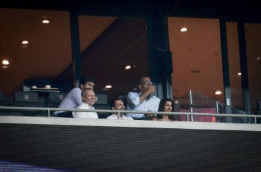 Istanbul, Turkey - August 14, 2019: VIP guests in the stands during the UEFA Super Cup Finals match between Liverpool and Chelsea at Vodafone Park in Vodafone Arena, Turkey