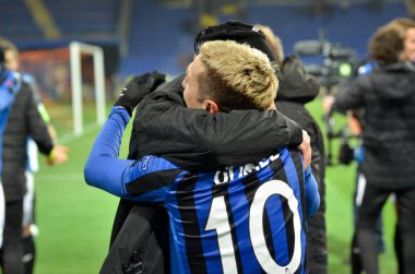 KHARKIV, UKRAINE - December 11, 2019: Papu Gomez player during the UEFA Champions League match between Shakhtar vs Atalanta Bergamasca Calcio BC (Italy), Ukraine