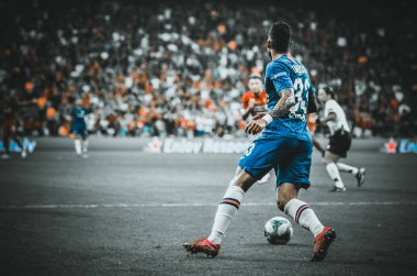 Istanbul, Turkey - August 14, 2019: Emerson player during the UEFA Super Cup Finals match between Liverpool and Chelsea at Vodafone Park in Vodafone Arena, Turkey