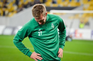 LVIV, UKRAINE - November 07, 2019: Robert Beric player during the UEFA Europa League match between Alexandria (Ukraine) vs AS Saint Etienne (France), Ukraine