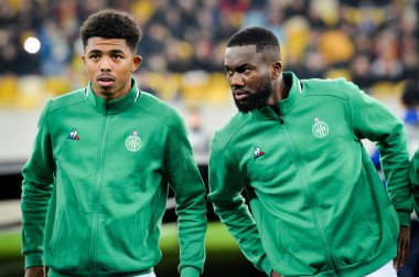 LVIV, UKRAINE - November 07, 2019: Wesley Fofana during the UEFA Europa League match between Alexandria vs AS Saint Etienne (France), Ukraine