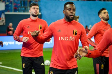 SAINT-PETERSBURG, RUSSIA - November 16, 2019: Belgium national football team training session during UEFA EURO 2020 qualifying match between Russia against Belgium, Russia
