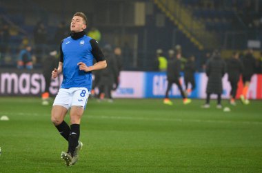 KHARKIV, UKRAINE - December 11, 2019: Robin Gosens players during the UEFA Champions League match between Shakhtar vs Atalanta Bergamasca Calcio BC (Italy), Ukraine