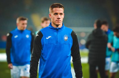 KHARKIV, UKRAINE - December 11, 2019: Mario Pasalic players during the UEFA Champions League match between Shakhtar vs Atalanta Bergamasca Calcio BC (Italy), Ukraine