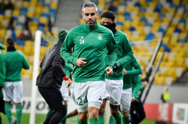 LVIV, UKRAINE - November 07, 2019: Loic Perrin player during the UEFA Europa League match between Alexandria (Ukraine) vs AS Saint Etienne (France), Ukraine