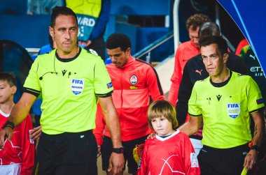 KHARKIV, UKRAINE - September 18, 2019: Referee Artur Soares Dias player during the UEFA Champions League match between Shakhtar vs Manchester City, Ukraine