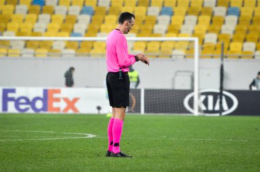 LVIV, UKRAINE - November 07, 2019: Referee Joao Pinheir