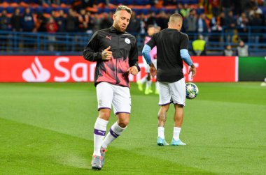 KHARKIV, UKRAINE - September 18, 2019: Nicolas Otamendi player during the UEFA Champions League match between Shakhtar Donetsk vs Manchester City (England), Ukraine