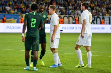 DNIPRO, UKRAINE - September 10, 2019: Ola Aina player during the friendly match between national team Ukraine against Nigeria national team, Ukraine
