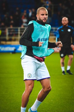 KHARKIV, UKRAINE - September 18, 2019: Kyle Walker player during the UEFA Champions League match between Shakhtar Donetsk vs Manchester City (England), Ukraine