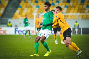 LVIV, UKRAINE - November 07, 2019: Wesley Fofana player during the UEFA Europa League match between Alexandria (Ukraine) vs AS Saint Etienne (France), Ukraine