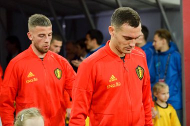 SAINT-PETERSBURG, RUSSIA - November 16, 2019: Toby Alderweireld and Thomas Vermaelen player during UEFA EURO 2020 qualifying match between Russia against Belgium team, Russia