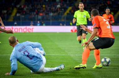 KHARKIV, UKRAINE - September 18, 2019: Kyle Walker during the UEFA Champions League match between Shakhtar Donetsk vs Manchester City (England), Ukraine