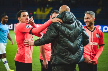 Kharkiv, Ukrayna - 18 Eylül 2019: Uefa Şampiyonlar Ligi maçında Shakhtar Donetsk - Manchester City (İngiltere), Ukrayna