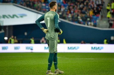 SAINT-PETERSBURG, RUSSIA - November 16, 2019: Guilherme player during UEFA EURO 2020 qualifying match between national team Russia against Belgium national team, Russia