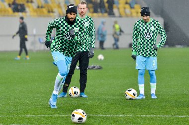 Lviv, Ukrayna - 28 Kasım 2019: Alexandria (Ukrayna) ile Wolfsburg (Almanya), Ukrayna arasındaki Uefa Avrupa Ligi karşılaşmasında John Anthony Brooks oyuncu