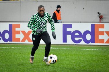 Lviv, Ukrayna - 28 Kasım 2019: Uefa Avrupa Ligi karşılaşmasında Woldria - Wolfsburg (Almanya), Ukrayna