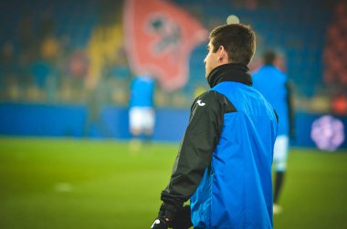 KHARKIV, UKRAINE - December 11, 2019: Ruslan Malinovskyi during the UEFA Champions League match between Shakhtar vs Atalanta Bergamasca Calcio BC (Italy), Ukraine