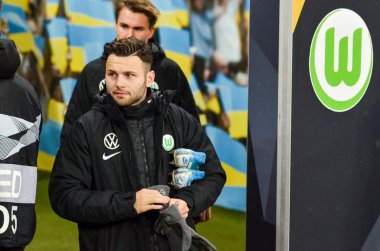 Lviv, Ukrayna - 28 Kasım 2019: Fc Wolfsburg, Uefa Avrupa Ligi maçında Alexandria (Ukrayna) - Wolfsburg (Almanya), Ukrayna