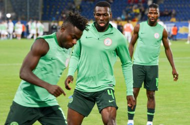 DNIPRO, UKRAINE - September 10, 2019: Anderson Esiti during the friendly match between national team Ukraine against Nigeria national team, Ukraine