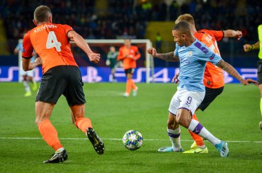 KHARKIV, UKRAINE - September 18, 2019: Gabriel Jesus player during the UEFA Champions League match between Shakhtar Donetsk vs Manchester City (England), Ukraine
