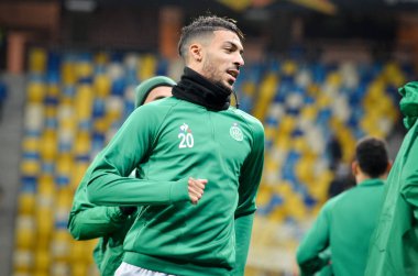 LVIV, UKRAINE - November 07, 2019: Denis Bouanga player during the UEFA Europa League match between Alexandria (Ukraine) vs AS Saint Etienne (France), Ukraine