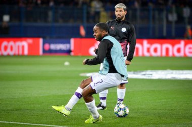 KHARKIV, UKRAINE - September 18, 2019: Raheem Sterling player during the UEFA Champions League match between Shakhtar Donetsk vs Manchester City (England), Ukraine
