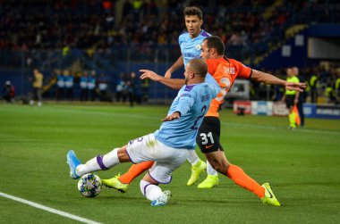 KHARKIV, UKRAINE - September 18, 2019: Kyle Walker during the UEFA Champions League match between Shakhtar Donetsk vs Manchester City (England), Ukraine