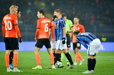 KHARKIV, UKRAINE - December 11, 2019: Papu Gomez player during the UEFA Champions League match between Shakhtar vs Atalanta Bergamasca Calcio BC (Italy), Ukraine