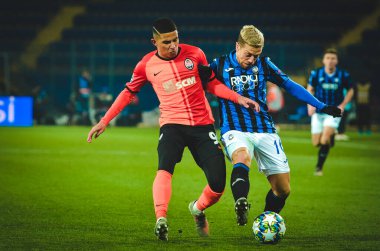 KHARKIV, UKRAINE - December 11, 2019: Papu Gomez player during the UEFA Champions League match between Shakhtar vs Atalanta Bergamasca Calcio BC (Italy), Ukraine