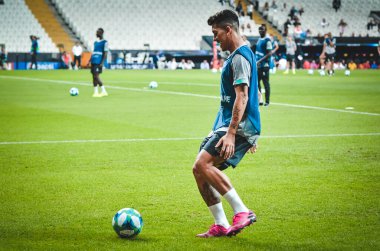 Istanbul, Turkey - August 14, 2019: Roberto Firmino before the UEFA Super Cup Finals match between Liverpool and Chelsea at Vodafone Park in Vodafone Arena, Turkey