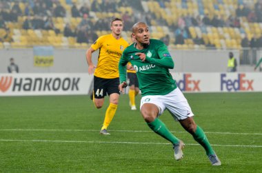LVIV, UKRAINE - November 07, 2019:  Wahbi Khazri player during the UEFA Europa League match between Alexandria (Ukraine) vs AS Saint Etienne (France), Ukraine