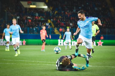 KHARKIV, UKRAINE - September 18, 2019: Ilkay Gundogan player during the UEFA Champions League match between Shakhtar Donetsk vs Manchester City (England), Ukraine