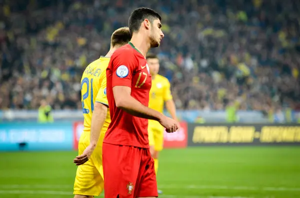 Kyiv Ukraine Outubro 2019 Jogador Goncalo Guedes Durante Jogo Qualificação — Fotografia de Stock