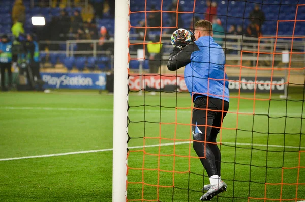 Kharkiv Ucraina Dicembre 2019 Giocatori Calcio Durante Partita Champions League — Foto Stock