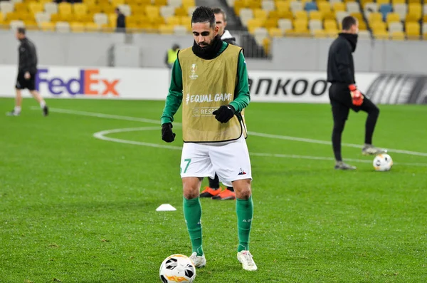 Lviv Ucrania Noviembre 2019 Ryad Boudebouz Jugador Durante Partido Uefa — Foto de Stock