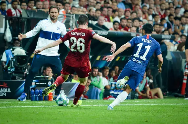 Istanbul Turkey August 2019 Andrew Robertson Pedro Uefa Super Cup — Stok fotoğraf