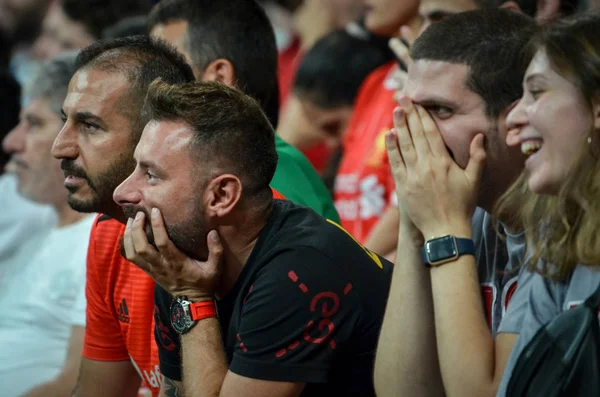 Istanbul Turkey August 2019 Football Fans Spectators Uefa Super Cup — Stock Photo, Image