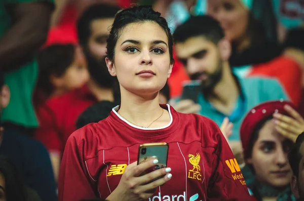 Istanbul Turchia Agosto 2019 Tifosi Spettatori Del Liverpool Football Durante — Foto Stock