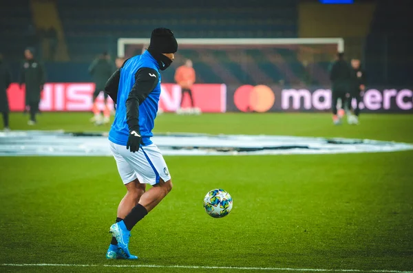 Kharkiv Ucrania Diciembre 2019 Jugadores Luis Muriel Durante Partido Uefa — Foto de Stock