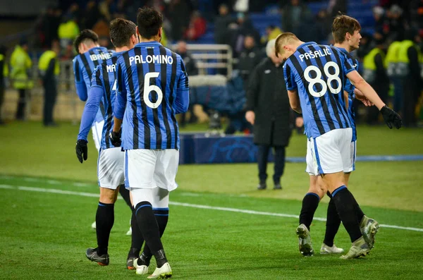 Kharkiv Ukraine December 2019 Atalanta Player Celebrate Team Getting Next — Stockfoto