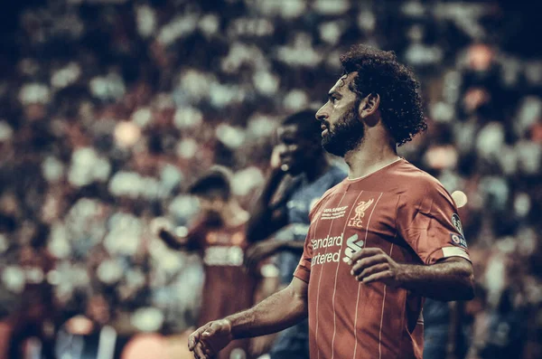 Istambul Turquia Agosto 2019 Mohamed Salah Durante Partida Das Finais — Fotografia de Stock