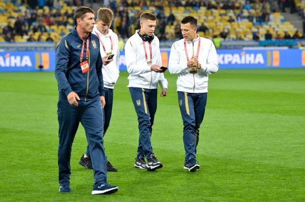 Kyiv Ucrania Octubre 2019 Ucrania Jugador Fútbol Durante Partido Clasificatorio — Foto de Stock