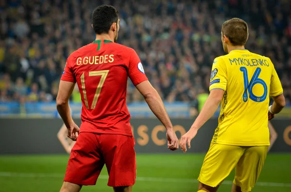 Kiev Oekraïne Oktober 2019 Goncalo Guedes Speler Tijdens Kwalificatiewedstrijd Uefa — Stockfoto