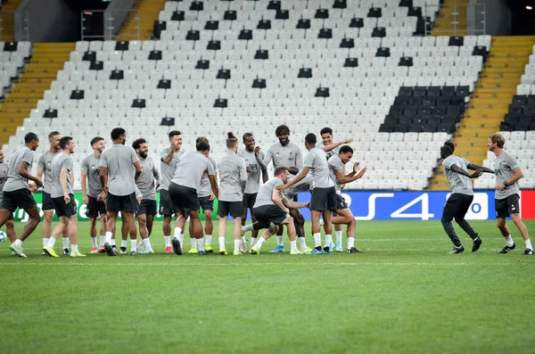 Stambuł Turcja Sierpnia 2019 Trening Piłkarzy Liverpoolu Przed Meczem Finałowym — Zdjęcie stockowe